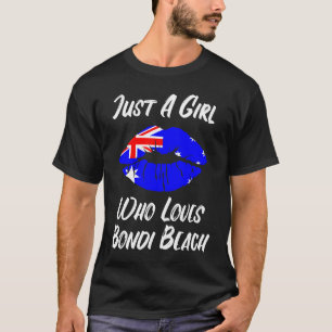Camiseta Boca de los labios Ama la bandera australiana Alic