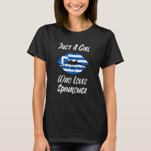 Camiseta Boca de los labios Amar la bandera griega Spinalon