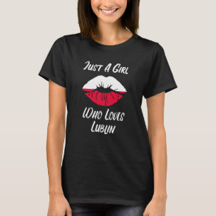 Camiseta Boca de los labios Amar la bandera polaca Lublin