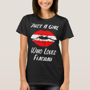 Camiseta Boca de los labios Amor Austria Bandera Flachau