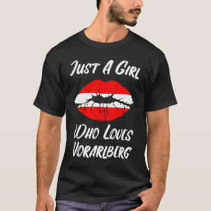 Camiseta Boca de los labios Amor Austria Bandera Vorarlberg