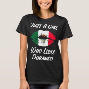 Camiseta Boca de los labios amor Bandera mexicana Durango