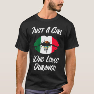 Camiseta Boca de los labios amor Bandera mexicana Durango