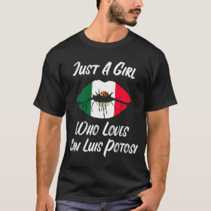 Camiseta Boca de los labios: Bandera mexicana San Luis Poto