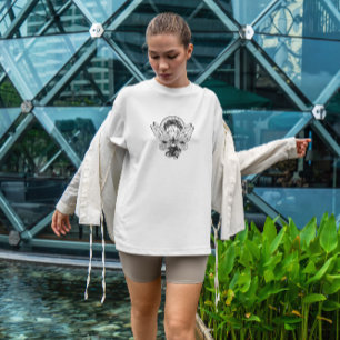 Camiseta Boca de mariposa oscuro Art Nouveau