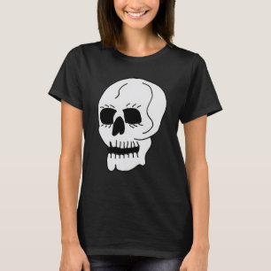 Camiseta Boca grande de ojos negros con cráneo blanco