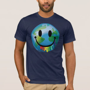 Camiseta Boca grande del arco iris de la tierra