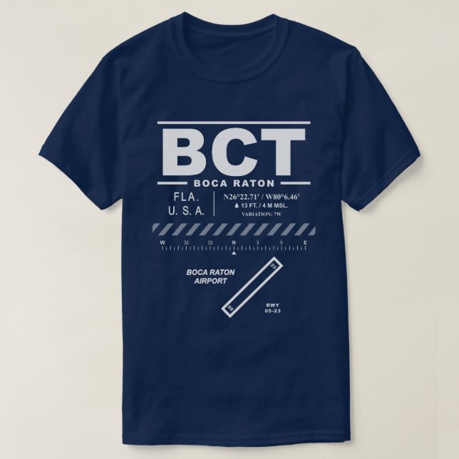 Camiseta Boca Raton Airport BCT T-Shirt (Diseño del anverso)