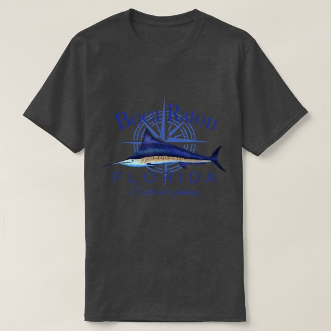 Camiseta Boca Raton Florida Pescado de pescado de mar Saltw (Diseño del anverso)