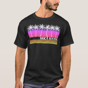 Camiseta Boca Raton Florida Retro Beach Vintage Sunset 70
