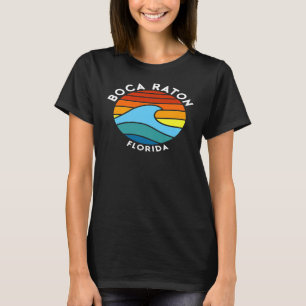 Camiseta Boca Raton Florida Wave Retro Premium
