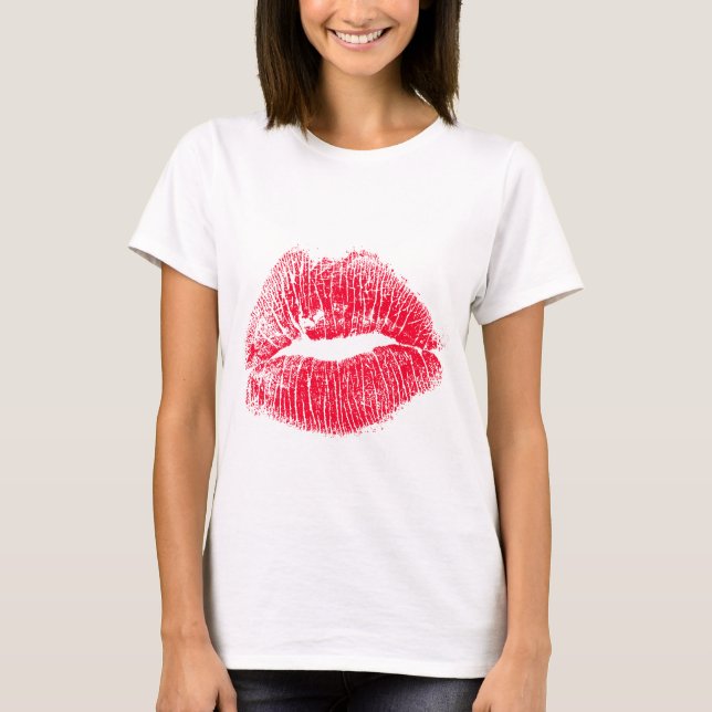 Camiseta Boca roja de beso (Anverso)
