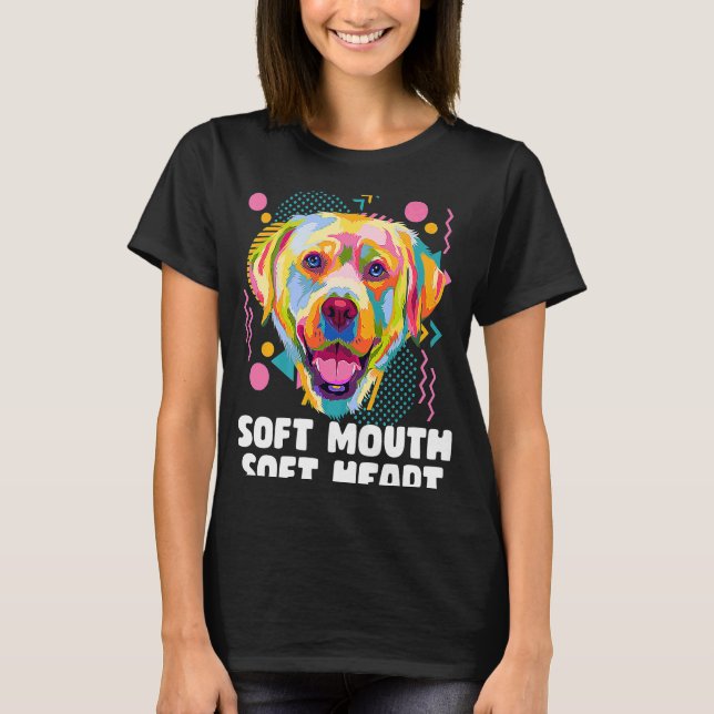 Camiseta Boca suave Corazón suave Perro Humor Perro Paw (Anverso)