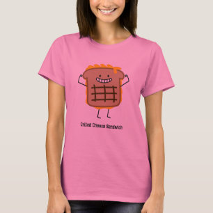 Camiseta Bocadillo asado a la parrilla feliz del queso