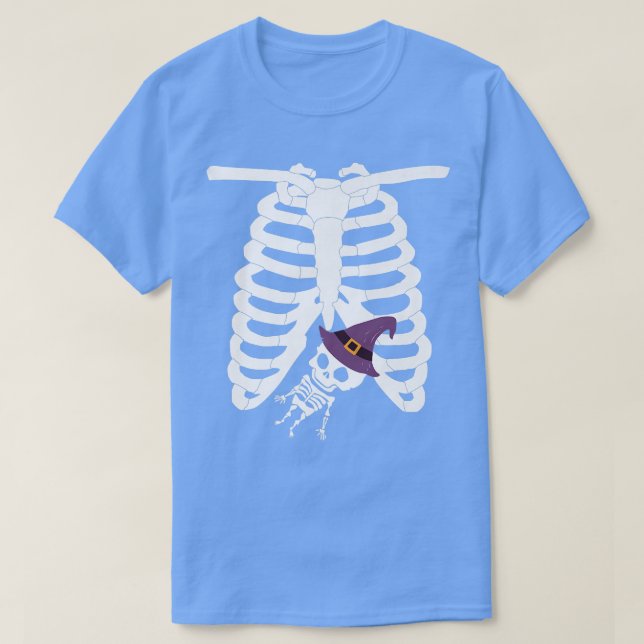 Camiseta Bocadillo preñado de bruja de Halloween  (Diseño del anverso)
