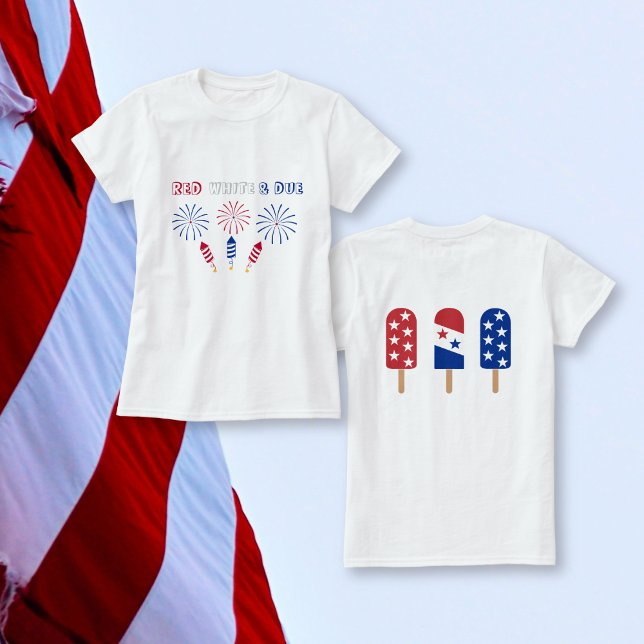 Camiseta Bocas blancas rojas debido a la ducha de bebé del  (Subido por el creador)