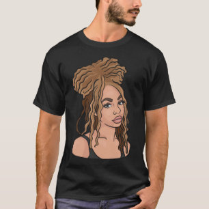 Camiseta Bocas doradas de pelo natural para mujer negra