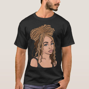 Camiseta Bocas doradas de pelo natural para mujer negra