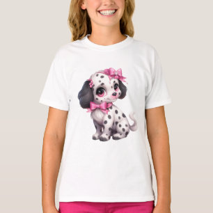 Camiseta Bocas Rosadas Y Cachorro Cuto De Cachorro Dalmatia