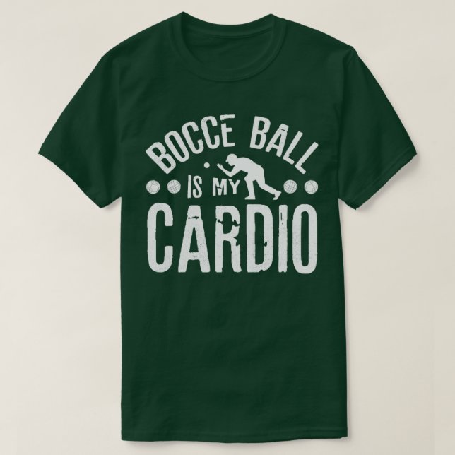 Camiseta Bocce Ball Player Boules Bocce Ball es mi cardio (Diseño del anverso)