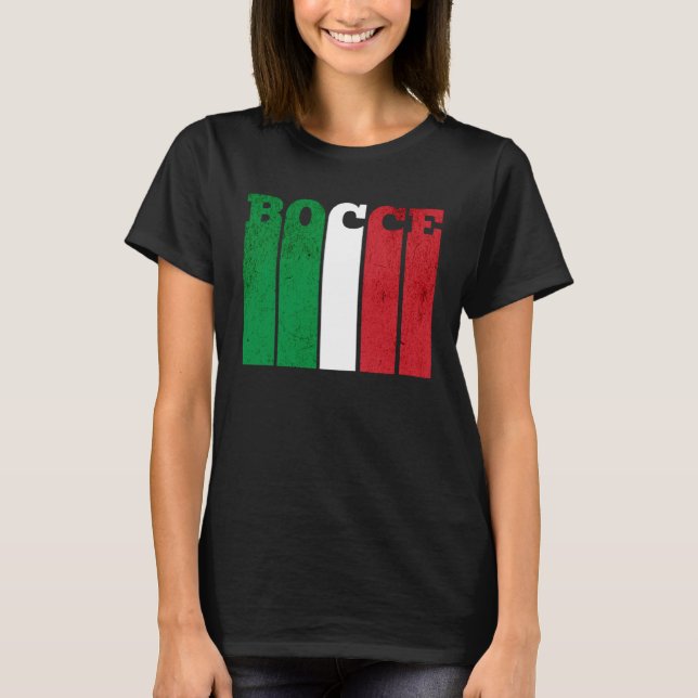 Camiseta Bocce Ball Player Italia Italy Flag Bocce (Anverso)
