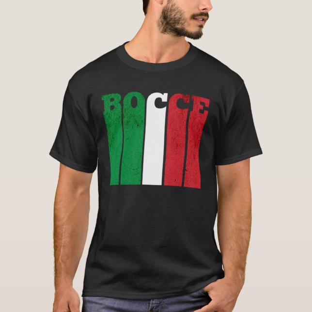 Camiseta Bocce Ball Player Italia Italy Flag Bocce (Anverso)