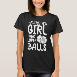 Camiseta Bocce Ball Player Just A Girl Who Loves Bocce 2