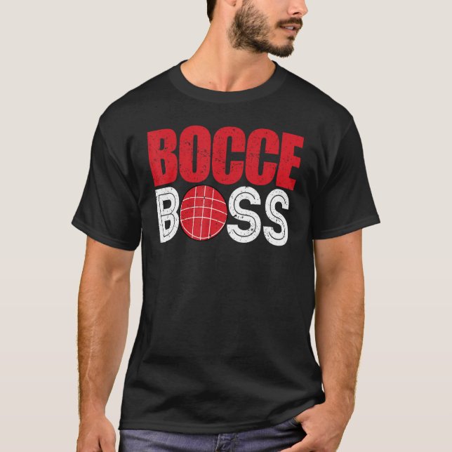 Camiseta Bocce Ball Player Player Bocce Boss (Anverso)