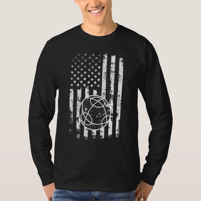 Camiseta Bocce Ball Player USA Flag Patriotic 3 (Anverso)