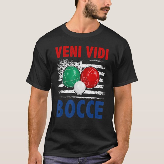 Camiseta Bocce Ball Player USA Flag Patriotic 4 (Anverso)