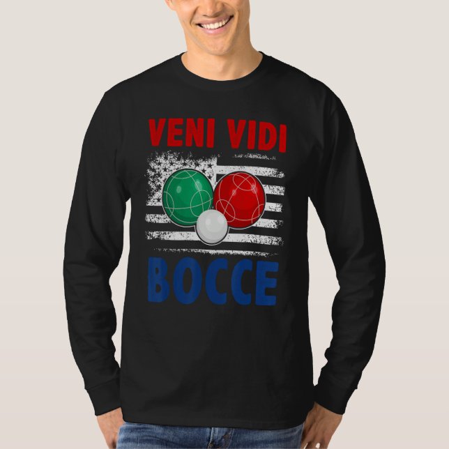 Camiseta Bocce Ball Player USA Flag Patriotic 4 (Anverso)