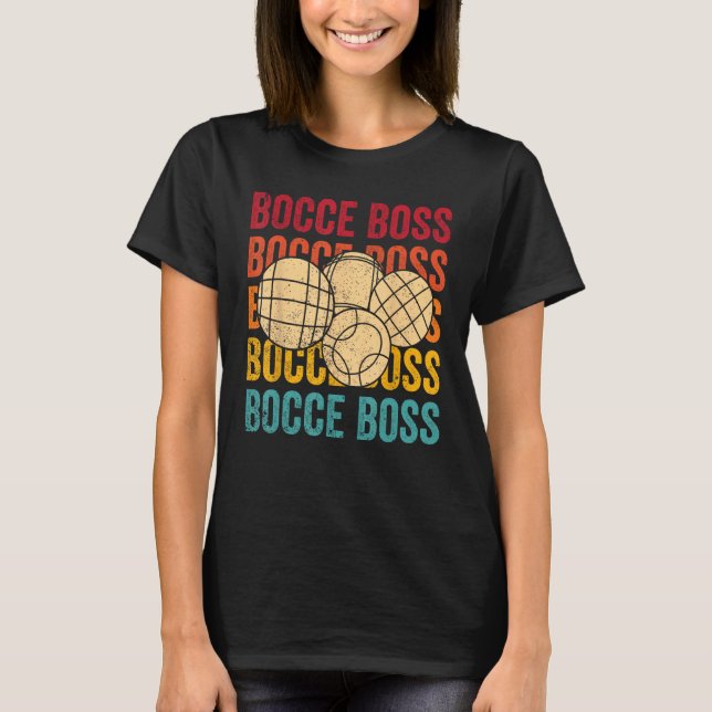 Camiseta Bocce Ball Retro Bocce Boss (Anverso)