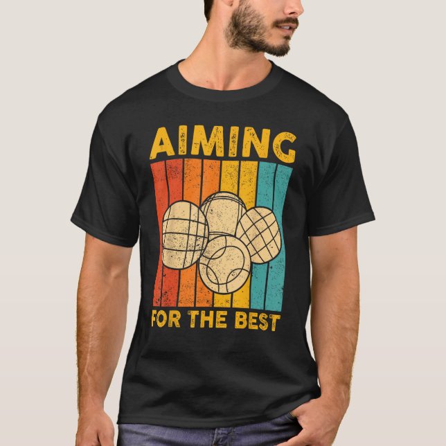 Camiseta Bocce Ball Retro Que Busca Lo Mejor (Anverso)