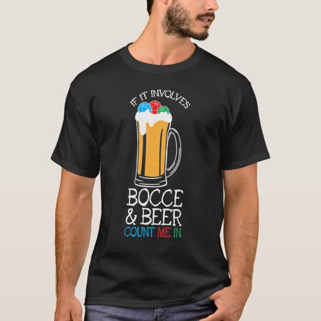 Camiseta Bocce O Bocce Durante El Tee De Cerveza (Anverso)