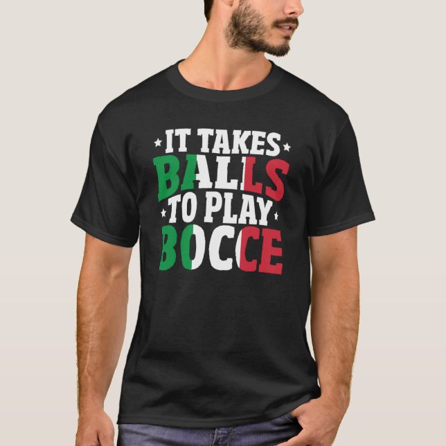 Camiseta Bocce Sports Joke Italian Bocca Game Bocca Ball (Anverso)