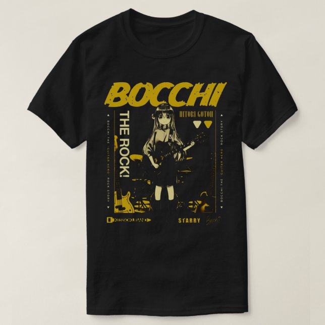 Camiseta bocchi el divertido anime de rock (Diseño del anverso)