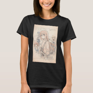 Camiseta Bocchi The Rock Banda Boceto a Lápiz