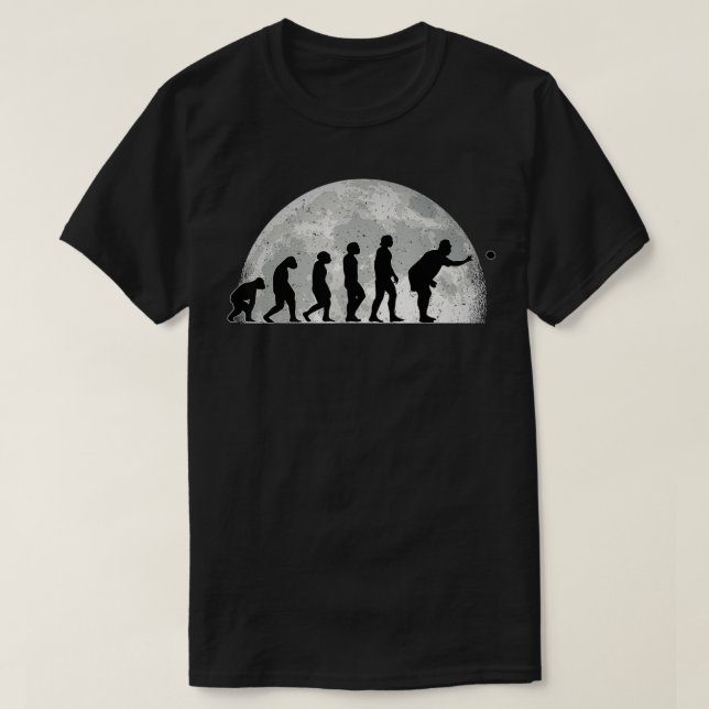 Camiseta Boccia Evolution Moon Boule Petanque Bocce  (Diseño del anverso)