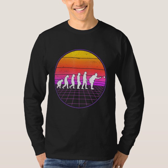 Camiseta Boccia Evolution Vaporwave Boule Petanque Bocc de  (Anverso)