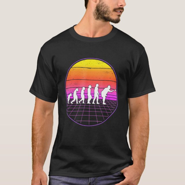 Camiseta Boccia Evolution Vaporwave Boule Petanque Bocc de  (Anverso)