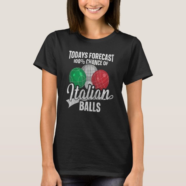 Camiseta Boccia Italiana Para Un Bocante (Anverso)