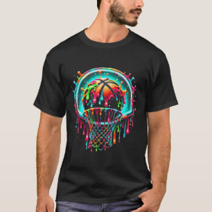 Camiseta Boceto Colorido que Gotea Color Salpicadura Aro Re