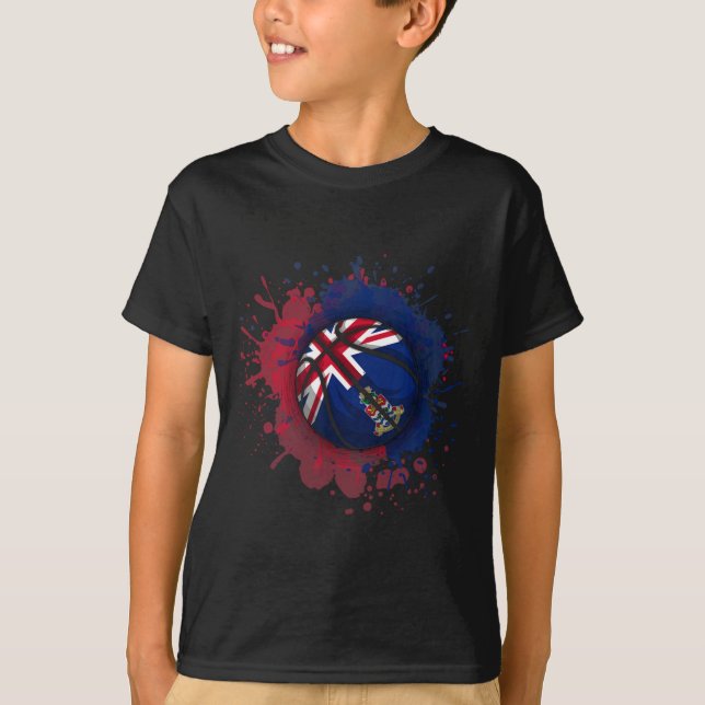 Camiseta Boceto con bandera de Islas Caimán  (Anverso)