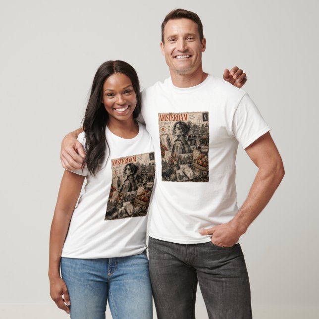 Camiseta Boceto de Ámsterdam (Unisexo)