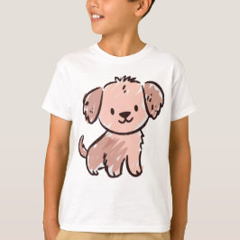 Camiseta Boceto de cachorro adorable - Mascota adorable dib
