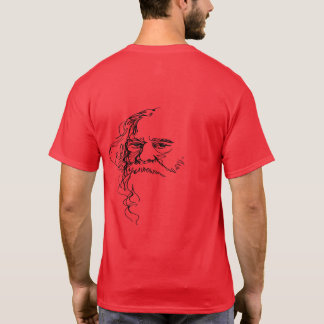 Camiseta Boceto de Cara Abstracta en la Parte Trasera T