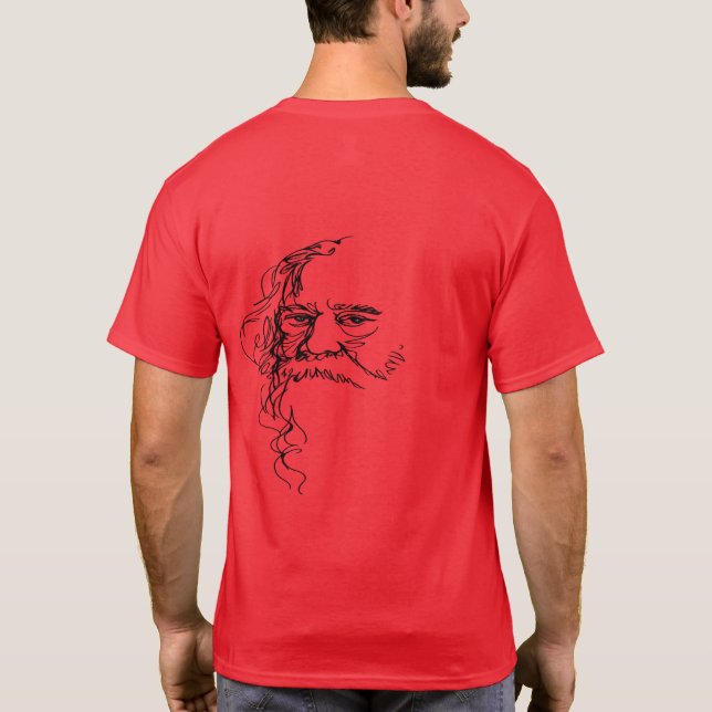 Camiseta Boceto de Cara Abstracta en la Parte Trasera T (Reverso)