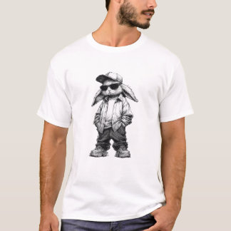 Camiseta Boceto de conejo urbano: héroe del streetwear