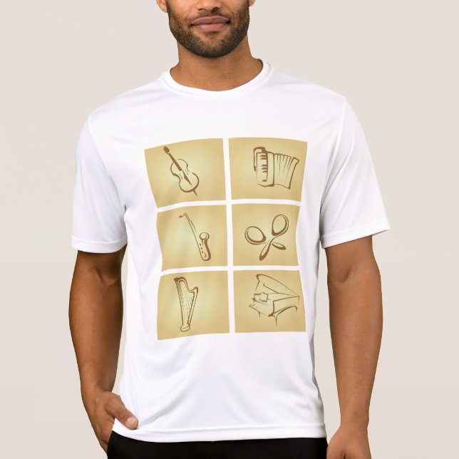Camiseta Boceto de Instrumentos Musicales (Anverso)