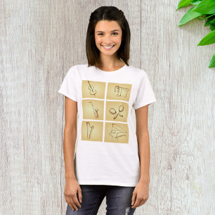 Camiseta Boceto de Instrumentos Musicales